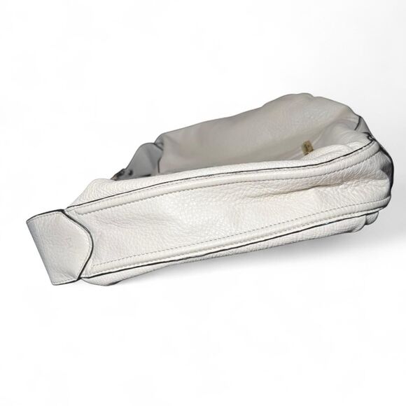 Coach Madison Phoebe Hobo F23960 White Pebbled Leather Tassel Shoulder Bag - Picture 5 of 8